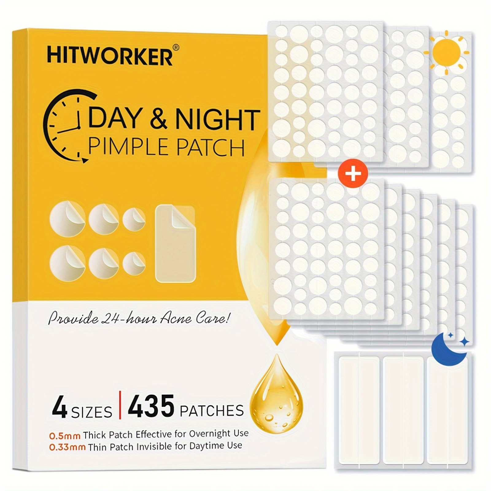 Face Oil - 435 pieces of transparent acne patches,