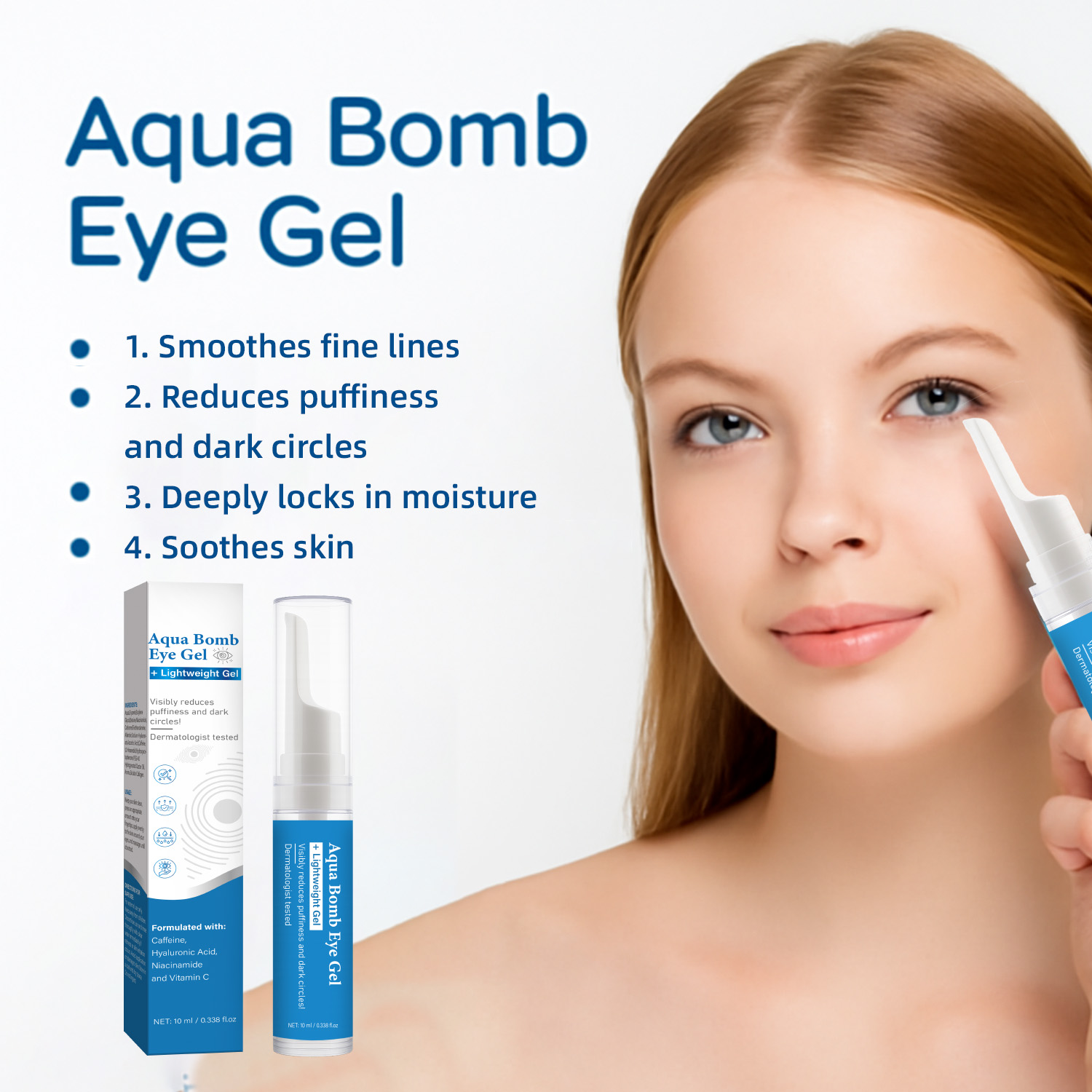 Vitamin C Serum - Aqua Cooling Eye Gel Caffeine &