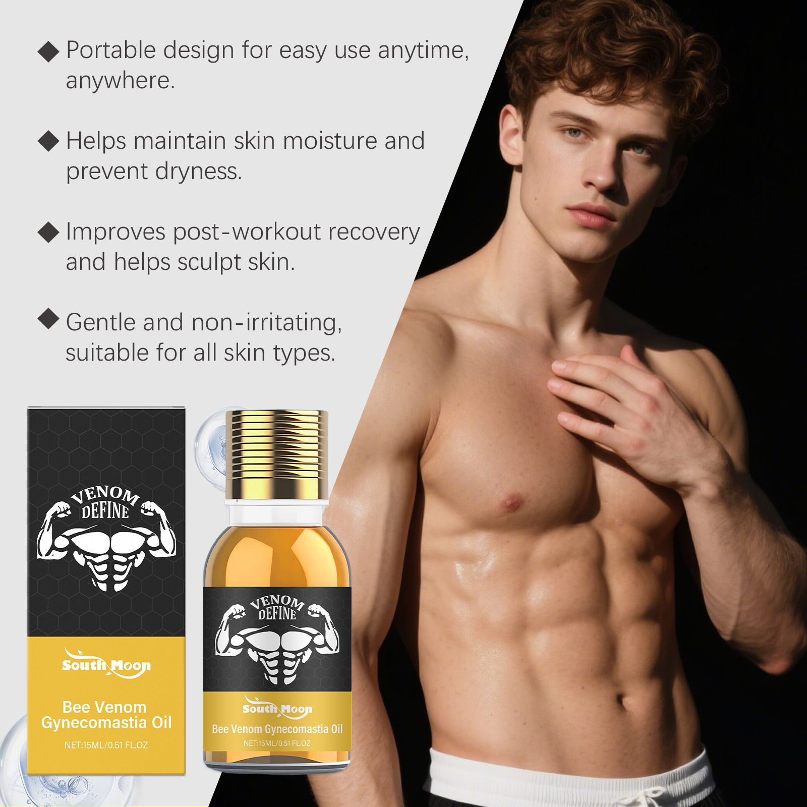 Bee Venom Gynecomastia Oil For - огляд і ціна Skincare China